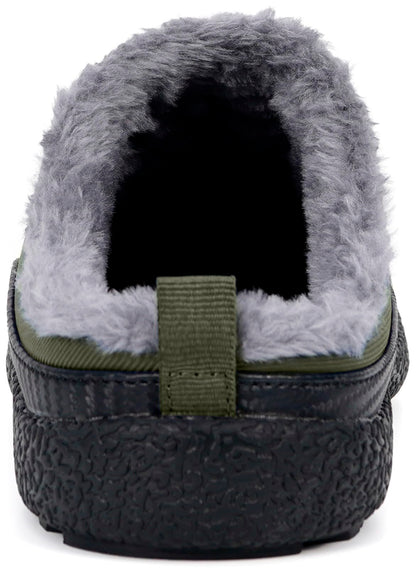Womens Mens House Slippers Outdoor Winter Shoes Green