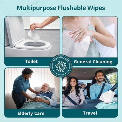 Flushable Wipes for Adults (144 Count)