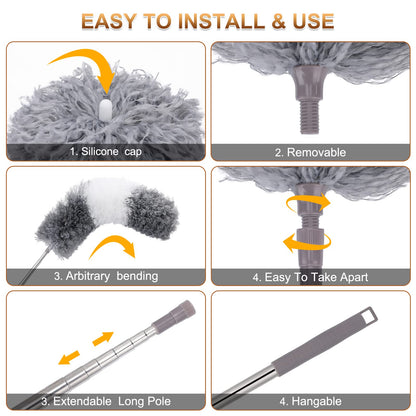 Microfiber Duster for Cleaning Fan (9 Count)