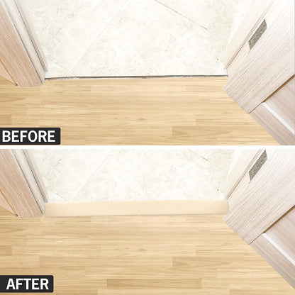 5Ft Floor Transition Strip Self Adhesive Vinyl Cover Floor Strip Flat Divider Transition Strip Wood Grain Design for Laminate Floor Gaps and Doorway Transitions