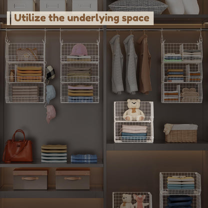 4 Tier Extra Large Hanging Closet Organizer (4 Count)