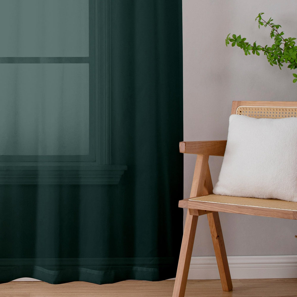 Hunter Green Sheer Valances for Windows (2 Count)