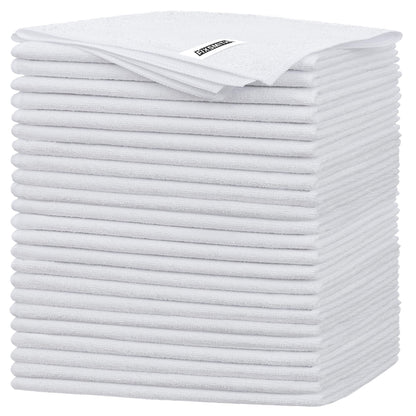 White Microfiber Cleaning Cloth (24 Count)