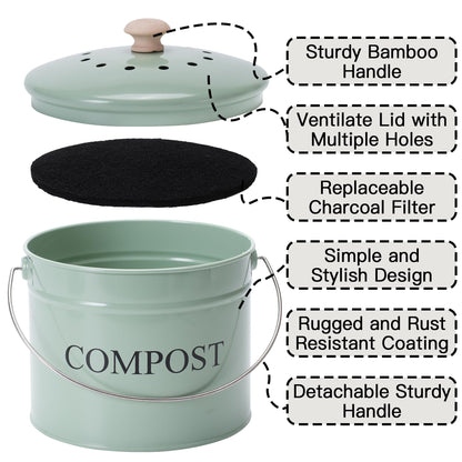 Compost Bin for Kitchen Counter