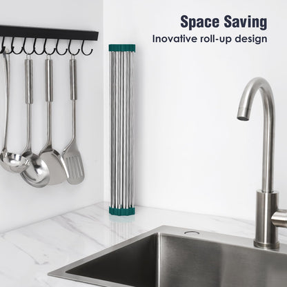 Roll Up Dish Drying Rack Over Sink