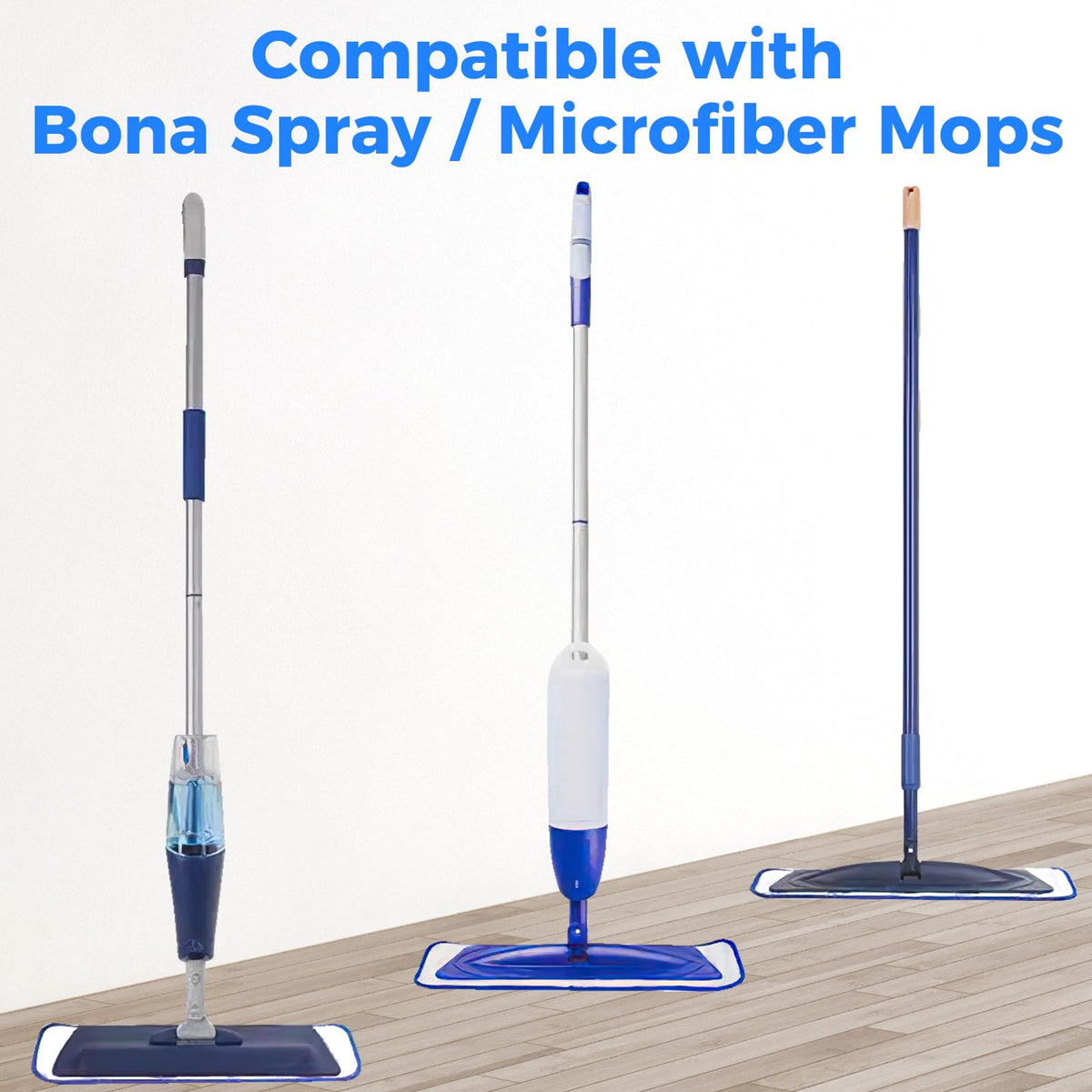 20 Pack 18 Inch Microfiber Mop Pads Compatible with Bona (3 Count)