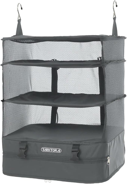 TABITORA Portable Hanging Travel Shelves Bag Packing Cube Organizer Suitcase Storage Large Capacity