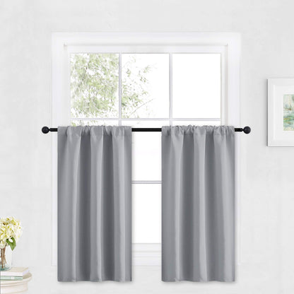 Cafe Blackout Curtains 30 inch Length