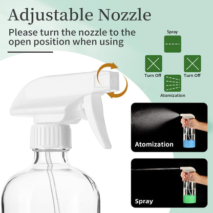 2 Pack Glass Spray Bottles with Silicone Sleeve (2 Count)