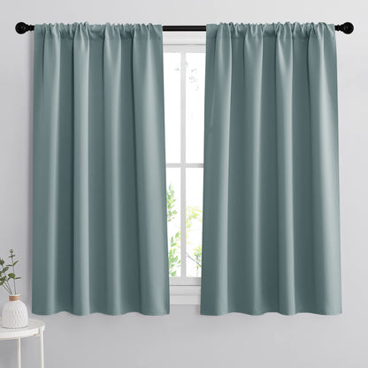 Small Window Curtains 45 inches Length for Kitchen Cafe Bathroom