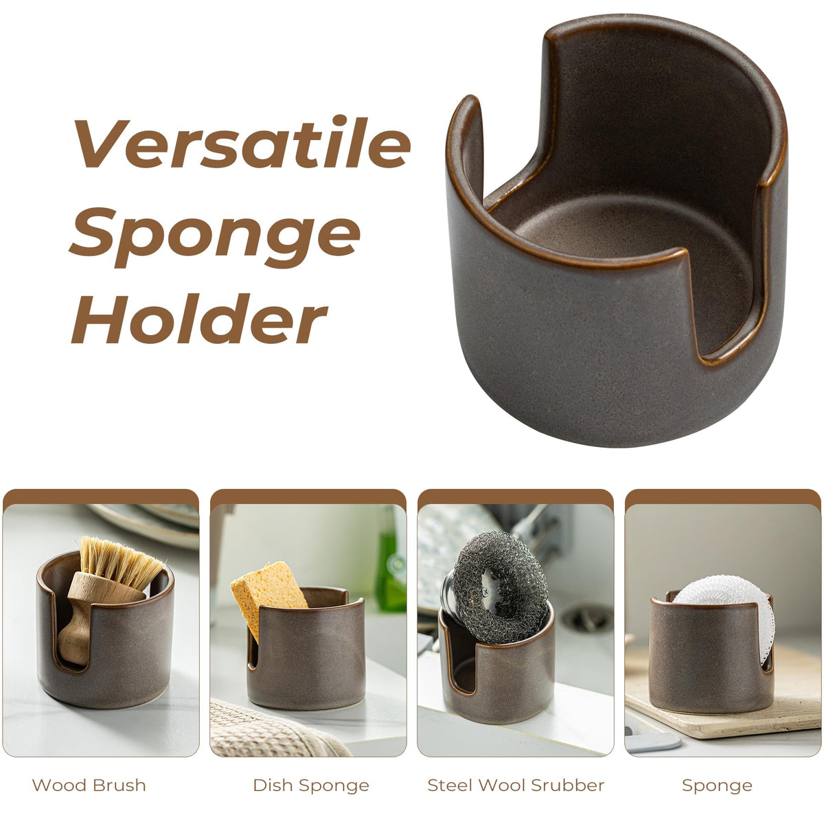 Ceramic Sponge Holder for Kitchen Sink