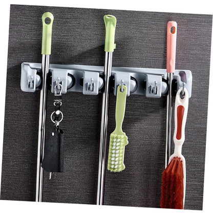 Buckle Mop Holder Wall Mount Broom Hanger Clip Dual