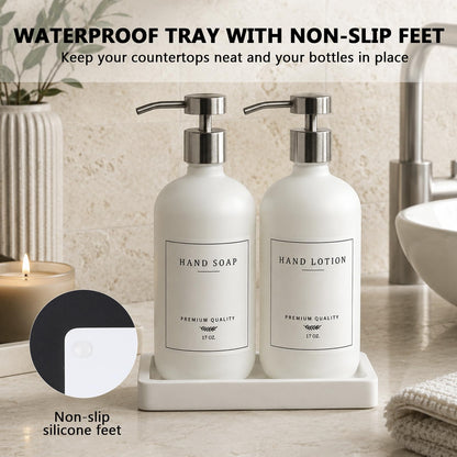 Glass Soap Dispenser Bathroom (2 Count)