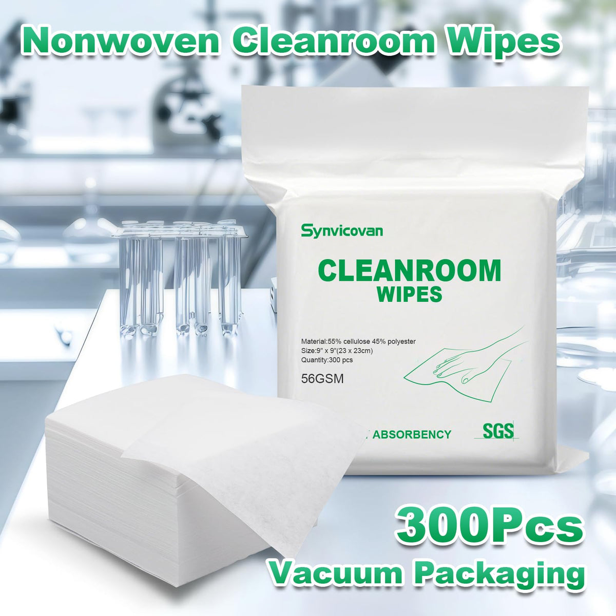 Cleanroom Wipes 9"x9" (300 Count)