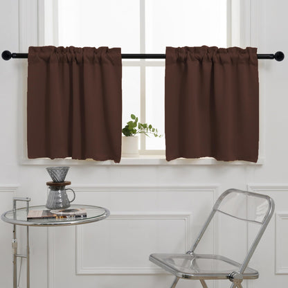 Blackout Kitchen Curtain 30 Inches Long (2 Count)