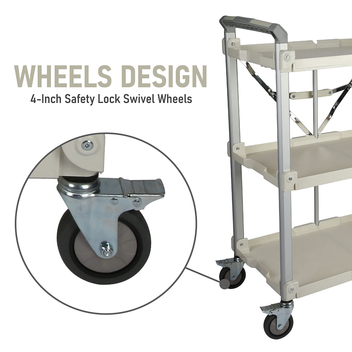 89 355 Pack N Roll Collapsible Service Cart