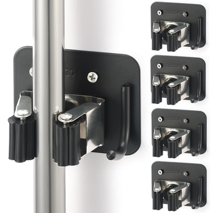 Broom Holder Wall Mount Rack (4 Count)
