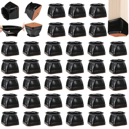 36 Pack Square Chair Leg Floor Protectors for Hardwood Floors