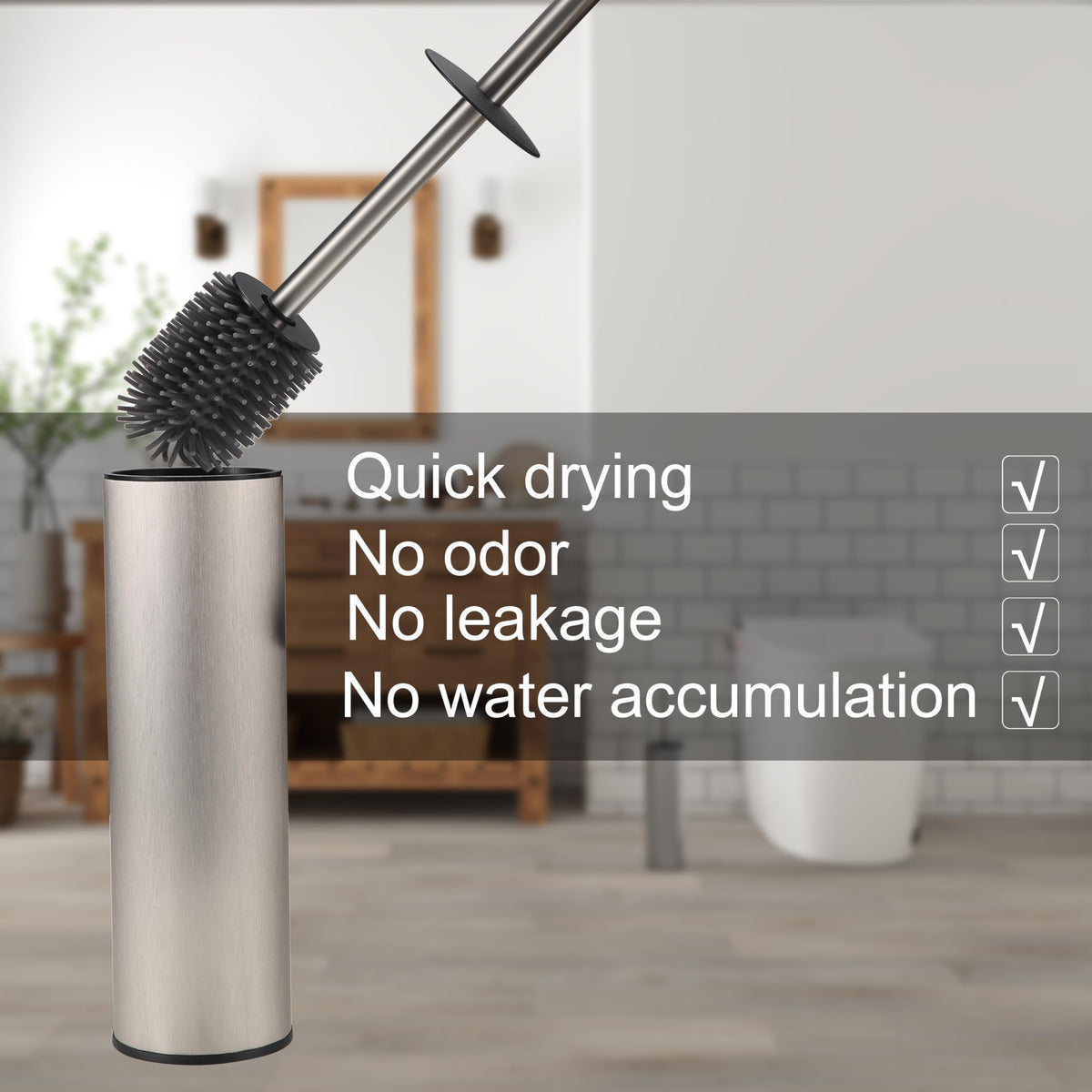 Toilet Brush and Holder (2 Count)