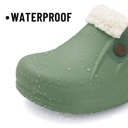 Fur Lined Clogs for Women & Men Fuzzy Slippers with Memory Foam