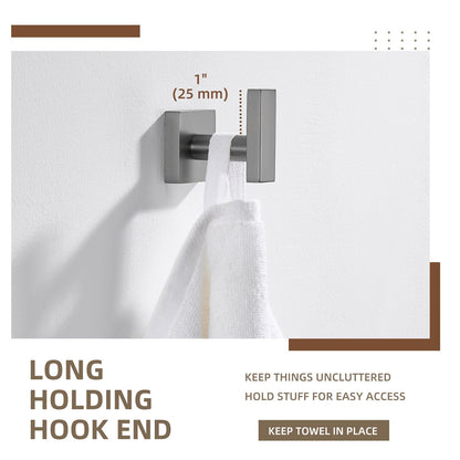 Gunmetal Gray Bathroom Towel Hook