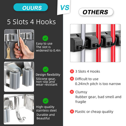 Broom Holder Wall Mount