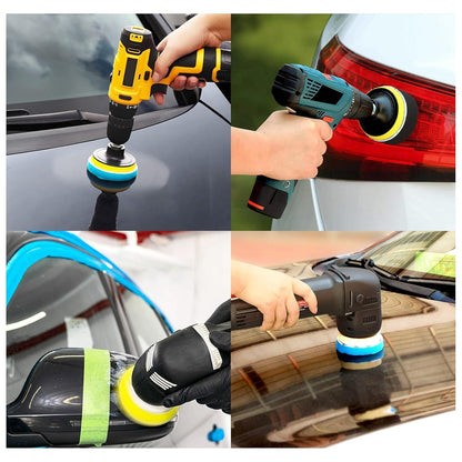 Car Polishing Buffing Kit 3Inch Drill Buffing Pad Buffing Pads (11 Count)