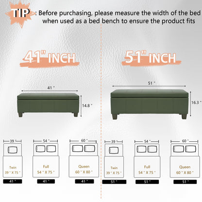 51 Inch Storage Ottoman