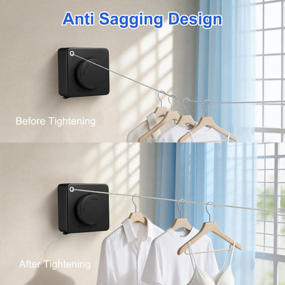 15.7Ft Retractable Clothesline Indoor Outdoor is Also an Anti