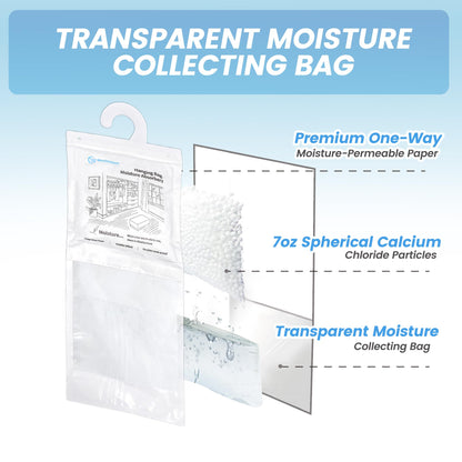 500G 3 Pack Hanging Moisture Absorbers Dehumidifier Bags (17.637 Ounce)
