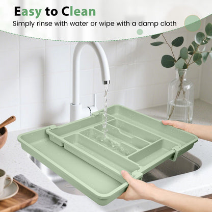Large Silverware Organizer for Kitchen Drawer & Utensils