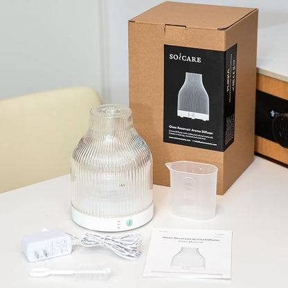 Diffuser,USB Plug-in Car Portable Aromatherapy Diffuser,Essential Oils for Diffusers with 7 Colors Lights 2 Switch Mode Waterless Auto Off for Car Home Office Room (One Button Control)