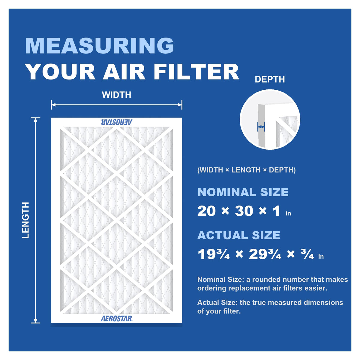 Air Filter 20x30x1 MERV 11 AC Filter (4 Count)