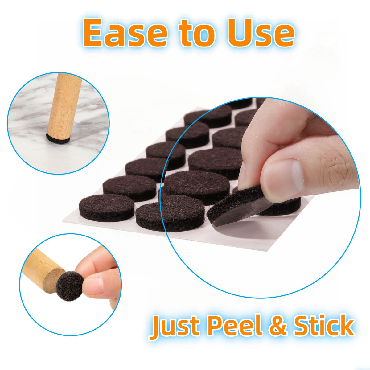 Felt Furniture Pads for Hardwood Floors (129 Count)
