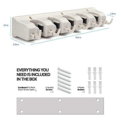 Broom and Mop Holder Wall Mount