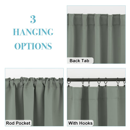 Blackout Curtains for Living Room Bedroom Dining Nursery Office (2 Count)