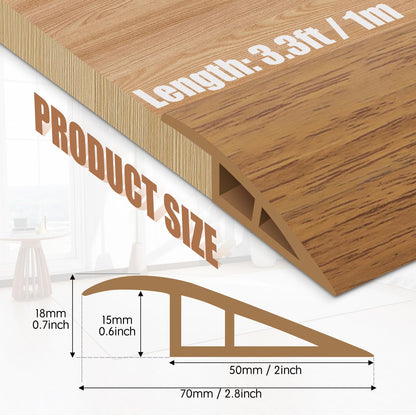 Floor Transition Strip Door Threshold 39" Floor Transition Reducer Trim on The Edges Threshold Strip Self Adhesive Suitable for Doorways