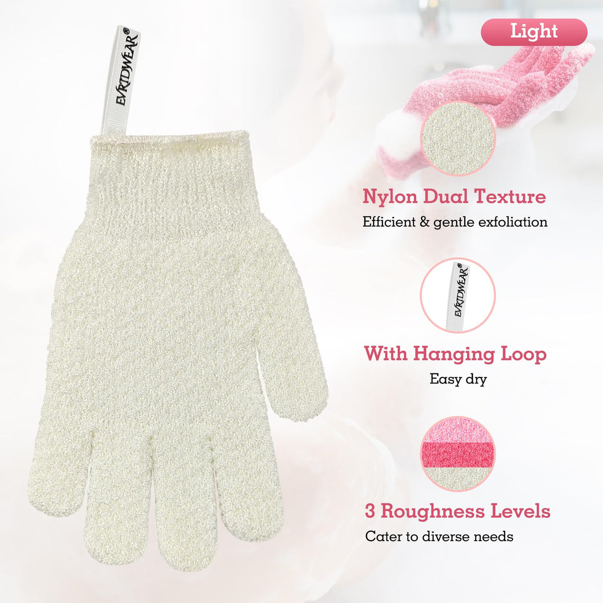 Exfoliating Glove for Shower Bath (3 Count)