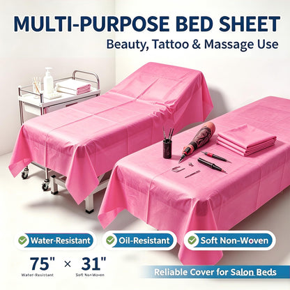 50 PCS Massage Table Sheet Disposable Spa Bed Cover 75"x31" Oil (50 Count)