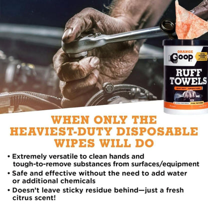 Orange Heavy Duty Ruff Towels with Scrubbing Power (72 Count)