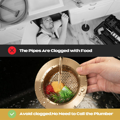 2 Pcs Kitchen Sink Drain Strainer 4.4 Inch (2 Count)