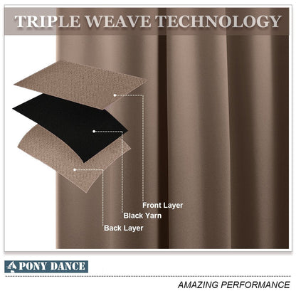 Blackout Curtains Mocha (2 Count)