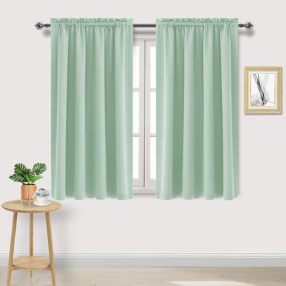 Blackout Curtains for Bedroom Living Room 52 x 45 Inch Long 2 Panels (2 Count)