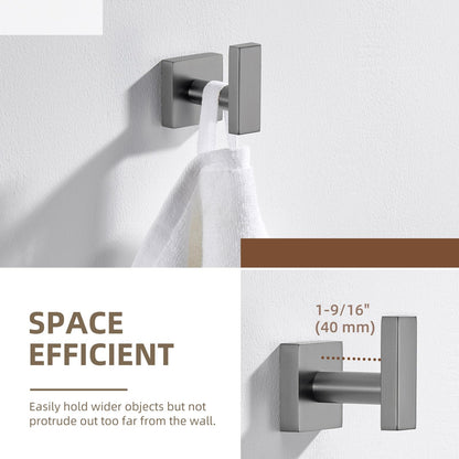 Gunmetal Gray Bathroom Towel Hook