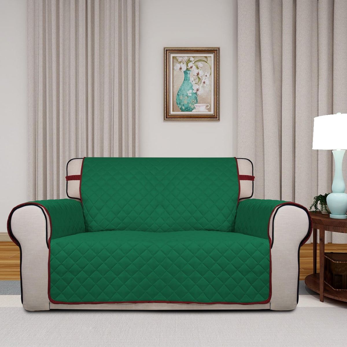 Reversible Quilted Couch Covers for Dogs Loveseat Sofa Cover 46.5”