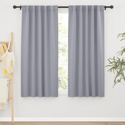 Blackout Curtains 63 inches Long for Bedroom (2 Count)