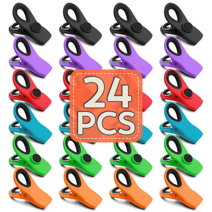 24 Pack Multicolor Chip Clips (24 Count)