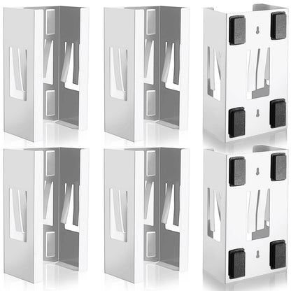 6 Pcs Magnetic Glove Dispenser Holders Wall Mount Boxes of Gloves Commercial Quality Towels Wipes Paper Tissue Box Holder Kitchen Fridge Office Workshops Garage Tool Hospital (6 Count)