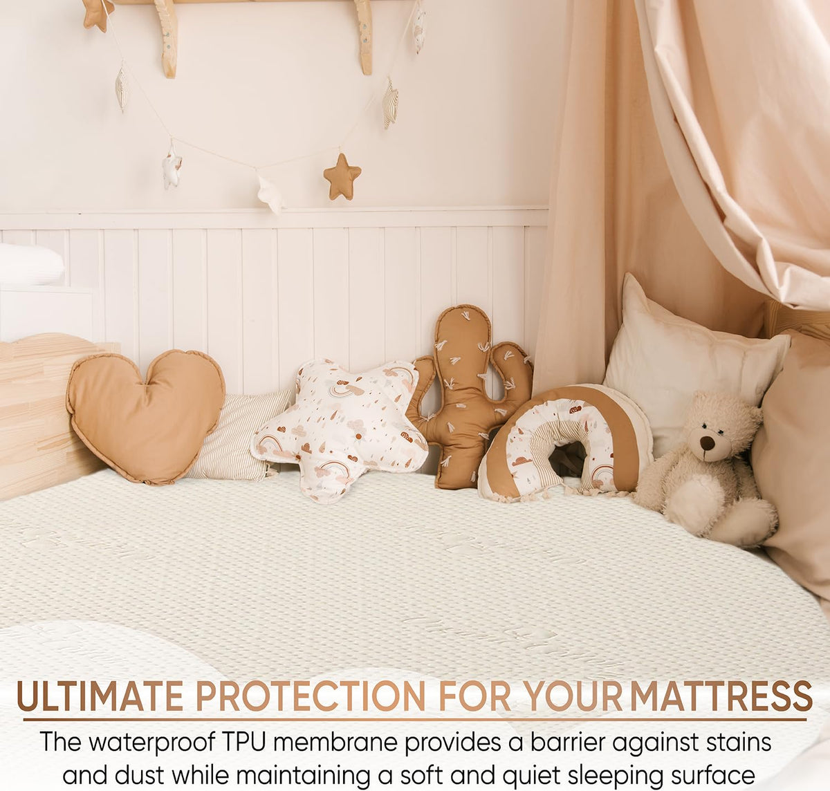 Luxury Waterproof Organic Mattress Protector Twin Size