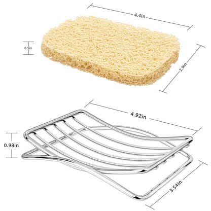Soap Dish Stainless Steel Bar Soap Holder for Shower Bathroom
